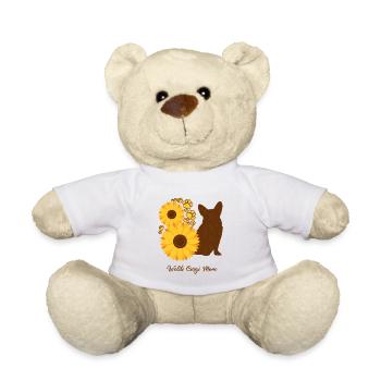 Sunflower Mother - Welsh Corgi - Teddy Bear - white - Front