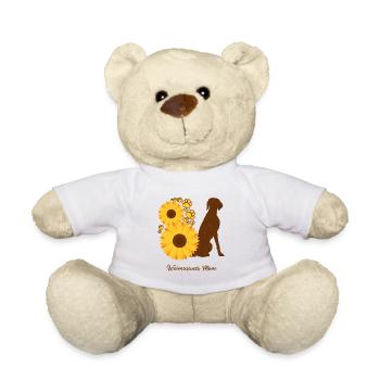 Sunflower Mother - Weimaraner - Teddy Bear - white - Front