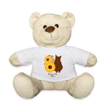 Sunflower mother - Siamese cat - Teddy Bear - white - Front