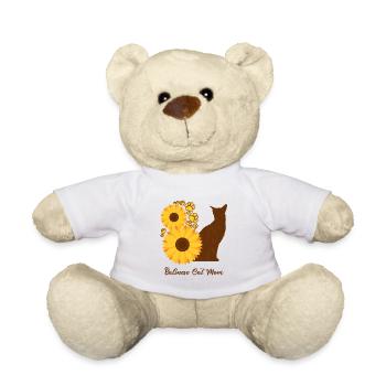Sonnenblumenmutter - Balinesische Katze - Teddy - Weiß - Vorne