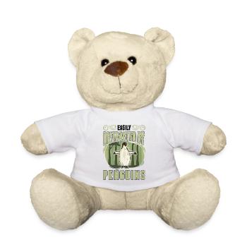 Easily distracted by Penguins Penguin - Teddy Bear - white - Front