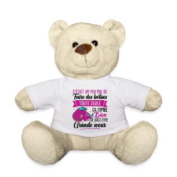 Je vais être grande soeur - Nounours - blanc - Devant
