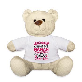Cadeau Fête des Mère pour Arrière Grand-Mère - Nounours - blanc - Devant