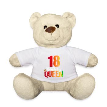 18 Jahre Alt 18 Geburtstag Birthday Queen - Teddy - Weiß - Vorne