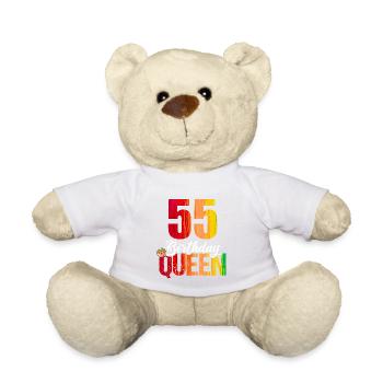 55 Jahre Alt 55 Geburtstag Birthday Queen - Teddy - Weiß - Vorne