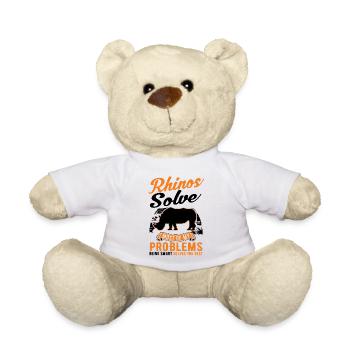 Rhinocéros Cadeau Rhino Rhinocéros - Nounours - blanc - Devant