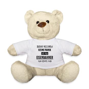 Eisenbahner Spruch Eisenbahn Lokführer Geschenk - Teddy - Weiß - Vorne
