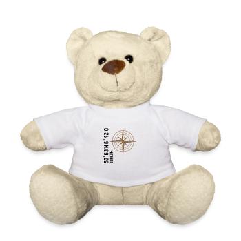 Borkum coordinates - Teddy Bear - white - Front