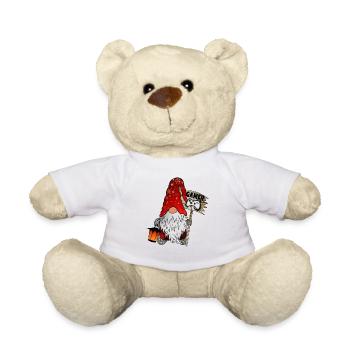 Gamer Wichtel Christmas Gnom - Teddy - Weiß - Vorne