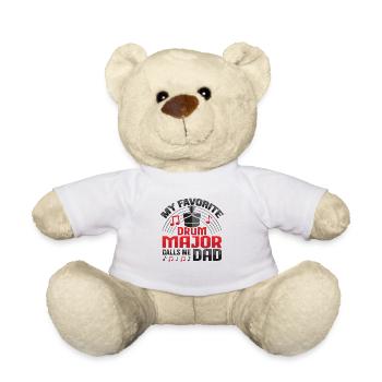 Drum Major m’appelle papa design pour un tambour - Nounours - blanc - Devant