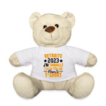 Retraité 2023 j'ai travaillé toute ma vie - Nounours - blanc - Devant