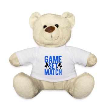 Tennisplatz Spruch Für Tennis - Teddy - Weiß - Vorne