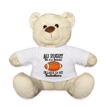 Au Rugby On N'a Jamais Humour Cadeau Rugby - Nounours - blanc - Devant