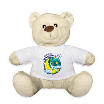 8e anniversaire 8 ans jeune astronaute de l’espace - Nounours - blanc - Devant