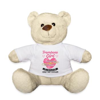 Trombone Filles Trombone Player Tromboniste - Nounours - blanc - Devant