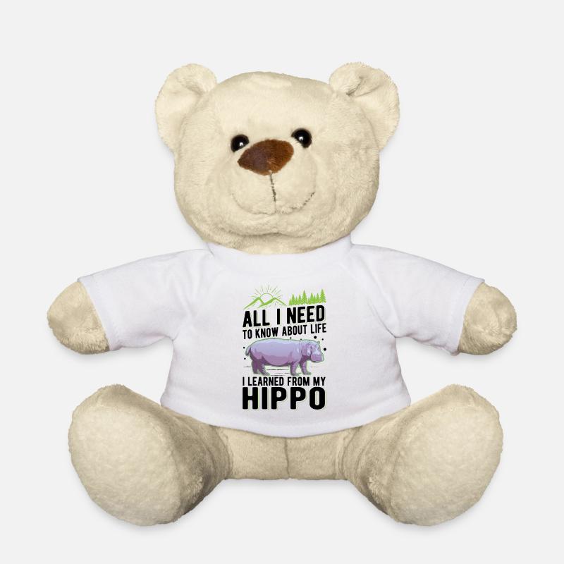 Hippo Cadeau Hippo Hippo Hippo - Nounours - blanc