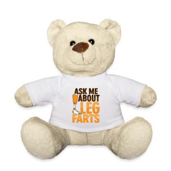 Amputated leg prosthesis Prosthesis Amputation - Teddy Bear - white - Front