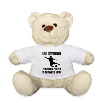 Soccer Player Soccer Soccer Soccer Coach - Teddy Bear - white - Front