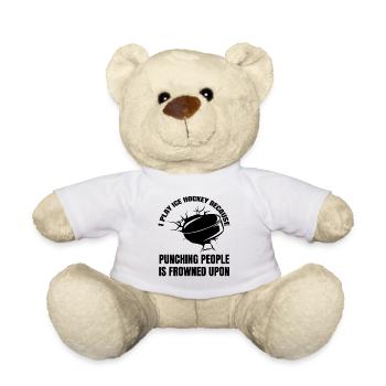 Eishockey Geschenk Eishockeyteam Wintersport - Teddy - Weiß - Vorne