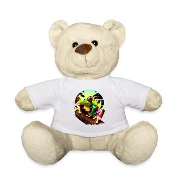 Red Eyed Tree Frog Sunset - Teddy Bear - white - Front