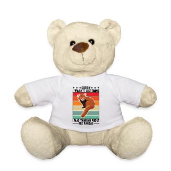 Red Panda Cadeau Chat Ours Panda Rouge - Nounours - blanc - Devant