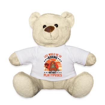 Platypus Gift Platypus - Teddy Bear - white - Front