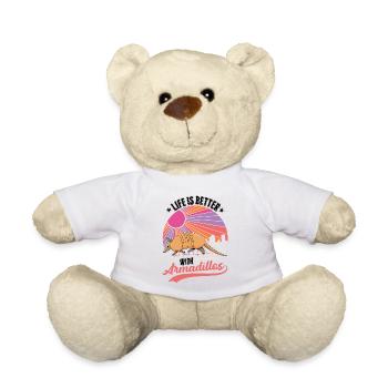 La vie est meilleure avec le tatou d’Armadillo - Nounours - blanc - Devant