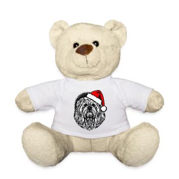 Weihnachten Hund süß lustig Hunde Tier Welpe 8 - Teddy - Weiß - Vorne