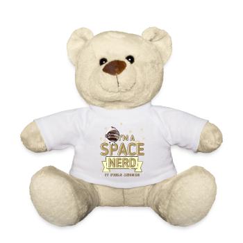 Space - Nerd - Teddy Bear - white - Front