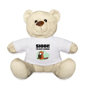 Cute Animal Gaming Red Panda Wildlife Gaming Fan - Teddy Bear - white - Front