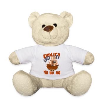 Piratenschiff Endlich 3 Jahre Junge Geburtstagidee - Teddy - Weiß - Vorne