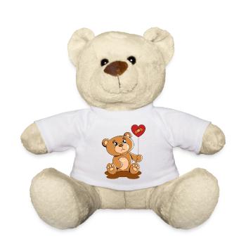 Mignon Ours Cuddly Toy Hug Animal en peluche Amour - Nounours - blanc - Devant