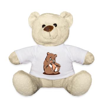 Cute Bear Cuddly Toy Hug Stuffed Animal Love - Teddy Bear - white - Front