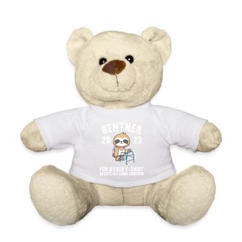 Rente 2023 Ruhestand Abschied Rentner 2023 - Teddy - Weiß - Vorne