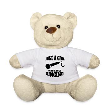 Chanteur Groupe Chant Chant Amateur Chanteur Musicien - Nounours - blanc - Devant