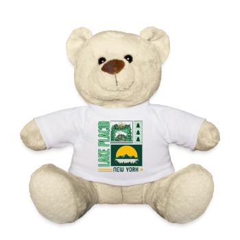 Chemise des montagnes Adirondack, Lake Placid New York - Nounours - blanc - Devant