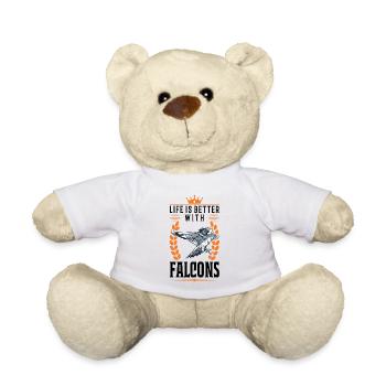 Das Leben ist besser mit Falken Falkner - Teddy - Weiß - Vorne