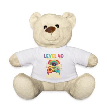 1983 Level 40 Jahre Gaming 40er 40 Geburtstag - Teddy - Weiß - Vorne