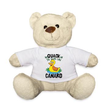 Je Suis Un Canard - Nounours - blanc - Devant