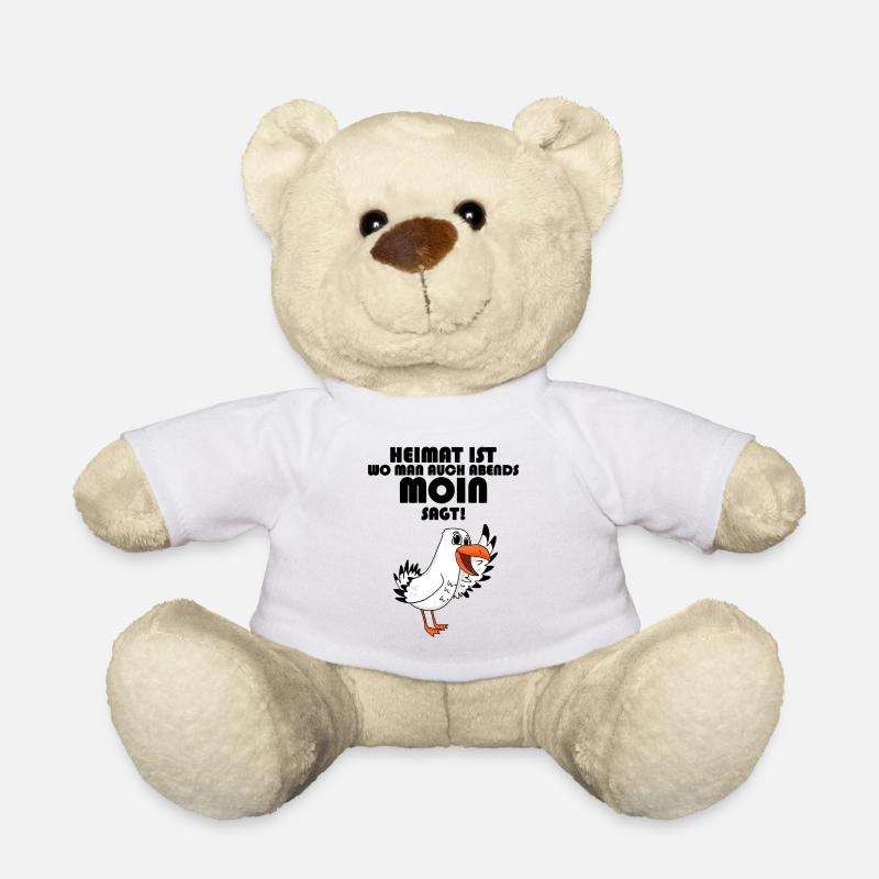 Nordsee Plattdeutsch Spruch Moin Möwe - Teddy - Weiß