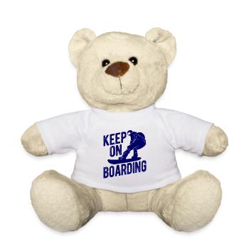 Snowboard Spruch für Snowboarder - Teddy - Weiß - Vorne