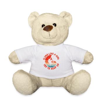 Grimper comme une fille - Rétro Rock en détresse - Nounours - blanc - Devant