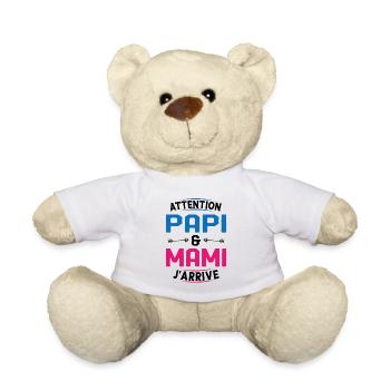 Papi et Mamie j'arrive - Nounours - blanc - Devant