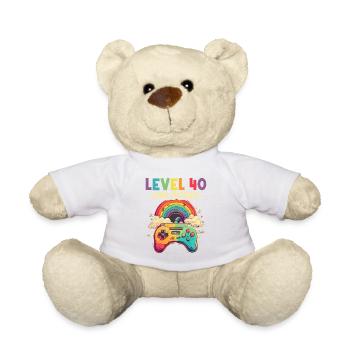 Niveau 40 ans Gaming 40s 40 Anniversaire - Nounours - blanc - Devant