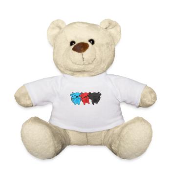 Polyamour Flag Gay Pride LGBTQ Axolotl - Nounours - blanc - Devant