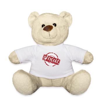 Une écriture cool qui avertit les adolescents officiels - Nounours - blanc - Devant