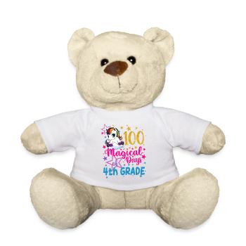 100 magische Tage des Einhorns der 4. Klasse - Teddy - Weiß - Vorne