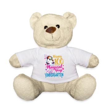Einhorn glückliche 100 magische Tage von Kindern - Teddy - Weiß - Vorne
