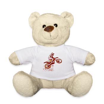 Un saut en longueur sale en motocross - Nounours - blanc - Devant
