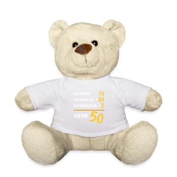 50 Jahre 50 Jähriger 50 Jährige 50 Geburtstag - Teddy - Weiß - Vorne